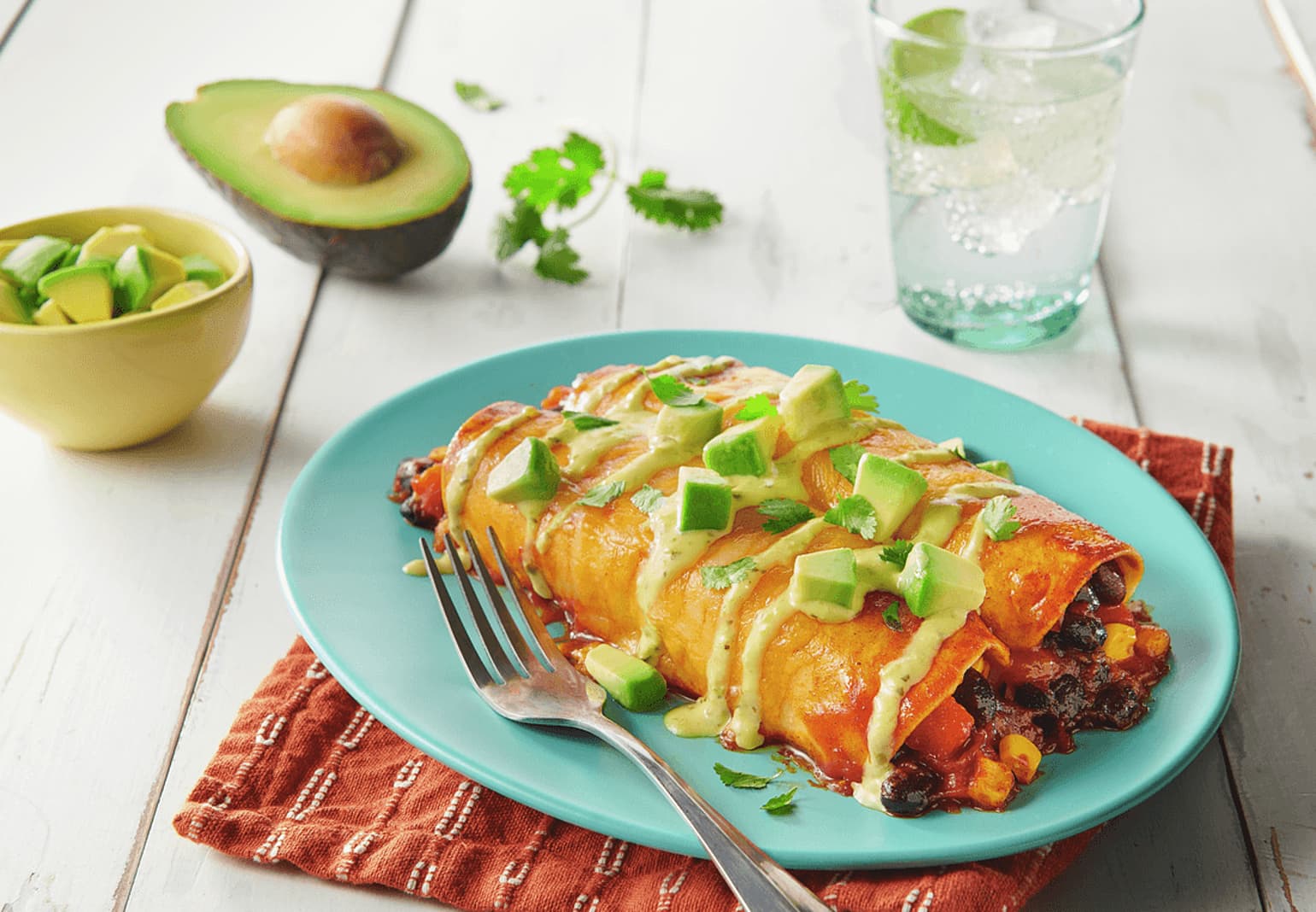 Veggie and Black Bean Enchiladas